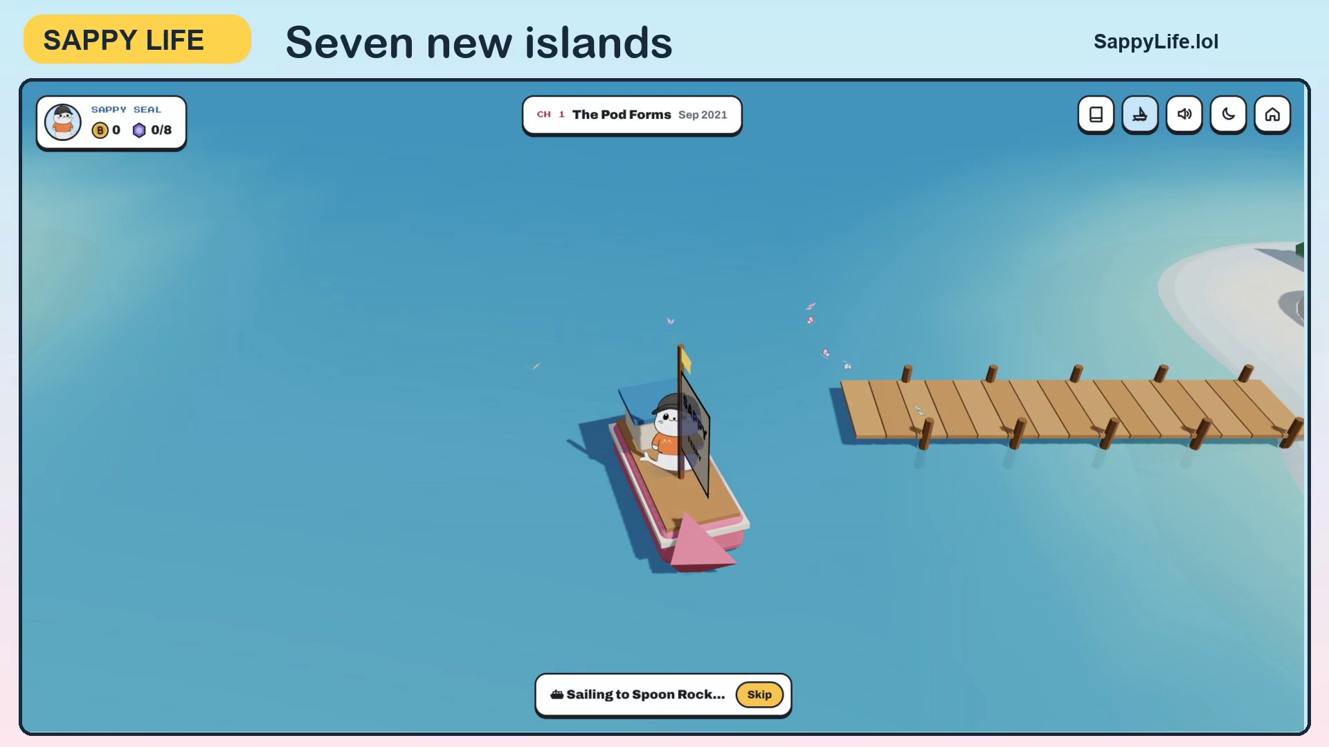 A bright island world from the Sappy Life community project